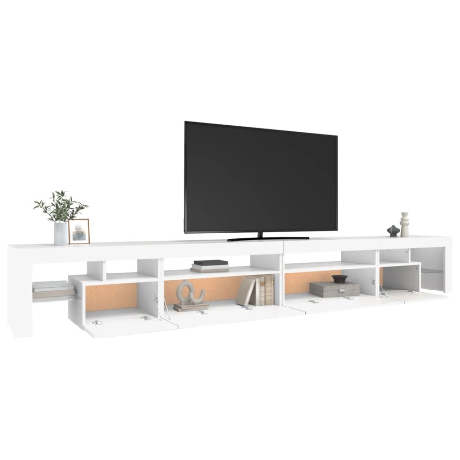 Mueble de TV con luces LED blanco 290x36,5x40