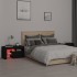 Mesitas de noche con luces LED 2 uds roble negras