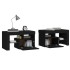 Mesitas de noche con luces LED 2 uds roble negras