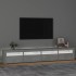 Mueble de TV con luces LED gris hormigón 240x35x40