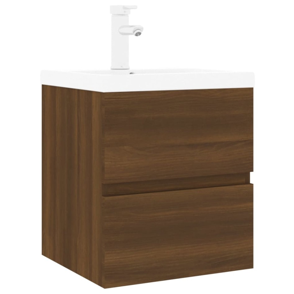 Mueble de baño con lavabo madera contrachapada marrón