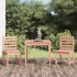 Mesa y sillas de jardín 3 pzas madera maciza