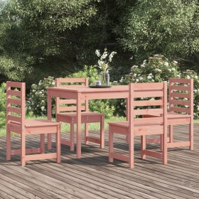 Juego de comedor para jardín 5 pzas madera maciza