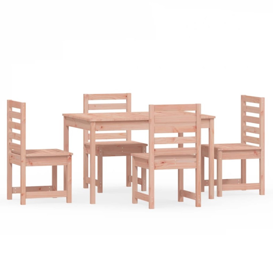 Juego de comedor para jardín 5 pzas madera maciza