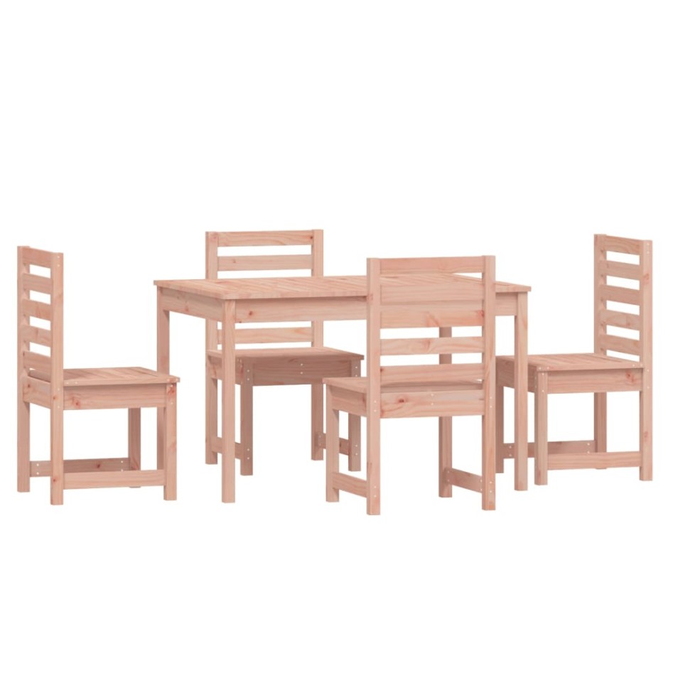 Juego de comedor para jardín 5 pzas madera maciza