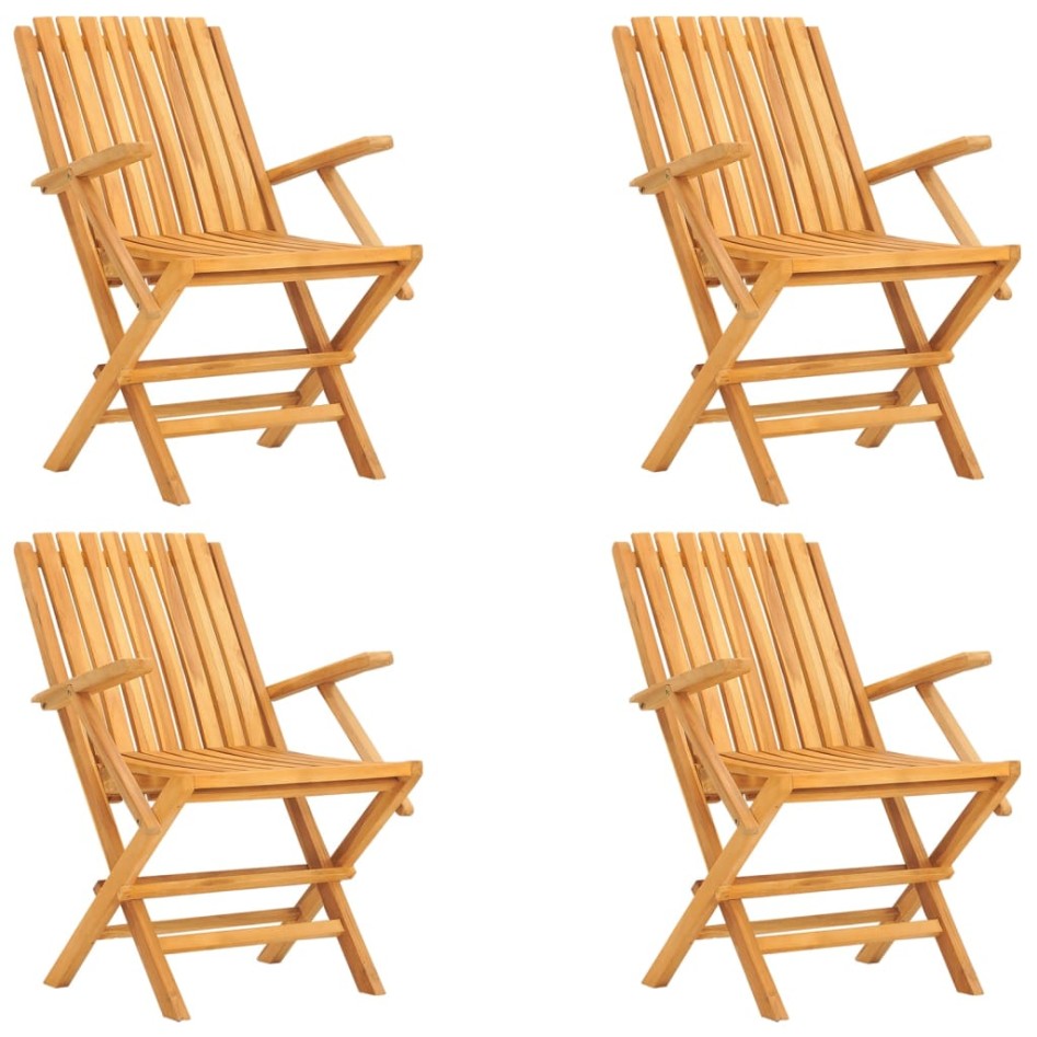 Juego de comedor para jardín 5 piezas madera maciza de