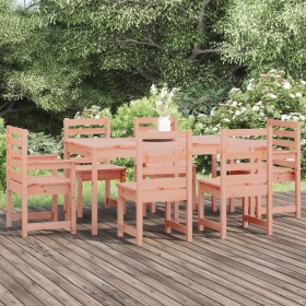 Juego de comedor para jardín 7 pzas madera maciza abeto