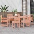 Juego de comedor para jardín 7 pzas madera maciza abeto