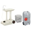 Juego inodoro con lavabo y depósito agua portátil para camping