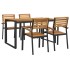 Juego de comedor de jardín 5 pzas madera maciza acacia y