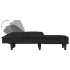 Sofá cama en forma de L terciopelo negro 255x140x70