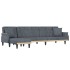 Sofá cama en forma de L terciopelo gris oscuro 271x140x70