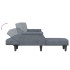Sofá cama en forma de L terciopelo gris oscuro 271x140x70