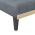 Sofá cama en forma de L terciopelo gris oscuro 271x140x70