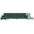 Sofá cama en forma de L terciopelo verde oscuro 271x140x70
