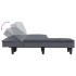 Sofá cama en forma de L terciopelo gris oscuro 255x140x70