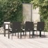Set de comedor de jardín 7 pzas y cojines ratán sintético