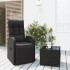 Juego de muebles jardín 2 piezas ratán sintético y acero
