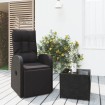 Juego de muebles jardín 2 piezas ratán sintético y acero negro