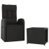 Juego de muebles jardín 2 piezas ratán sintético y acero