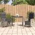 Set comedor de jardín 3 piezas con cojines ratán sintético