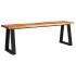 Juego de comedor con borde vivo 3 piezas madera maciza