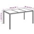 Set comedor de jardín 5 piezas con cojines ratán sintético