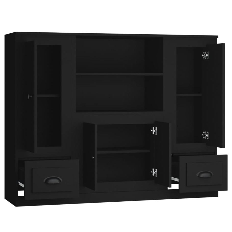 Aparadores altos 3 piezas madera contrachapada