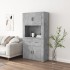 Aparador alto madera contrachapada gris