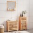 Conjunto de muebles de baño 3 piezas madera maciza de