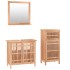 Conjunto de muebles de baño 3 piezas madera maciza de