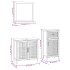 Conjunto de muebles de baño 3 piezas madera maciza de