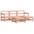 Juego de muebles jardín 5 pzas y cojines madera abeto