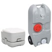 Juego de inodoro portátil y tanque de agua para camping
