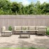 Set muebles de jardín 7 pzas y cojines ratán PE gris