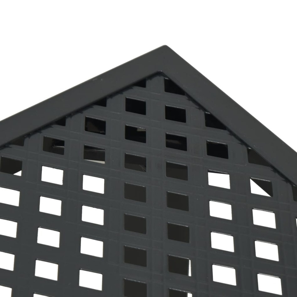 Juego de comedor de jardín 5 piezas acero gris