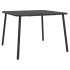 Juego de comedor de jardín 5 piezas acero gris