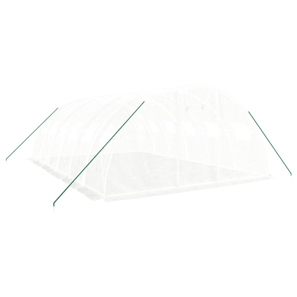 Invernadero con estructura de acero blanco 24 m² 6x4x2