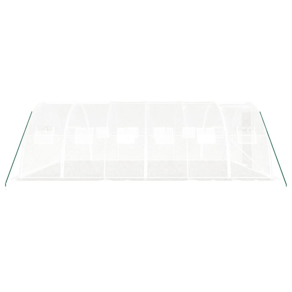 Invernadero con estructura de acero blanco 24 m² 6x4x2