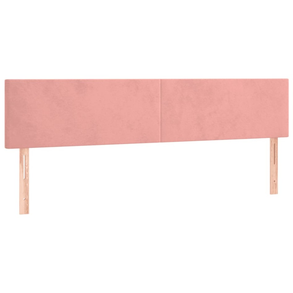 Cama box spring con colchón terciopelo rosa 180x200