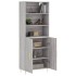 Aparador alto madera contrachapada gris sonoma 69,5x34x180