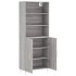 Aparador alto madera contrachapada gris sonoma 69,5x34x180
