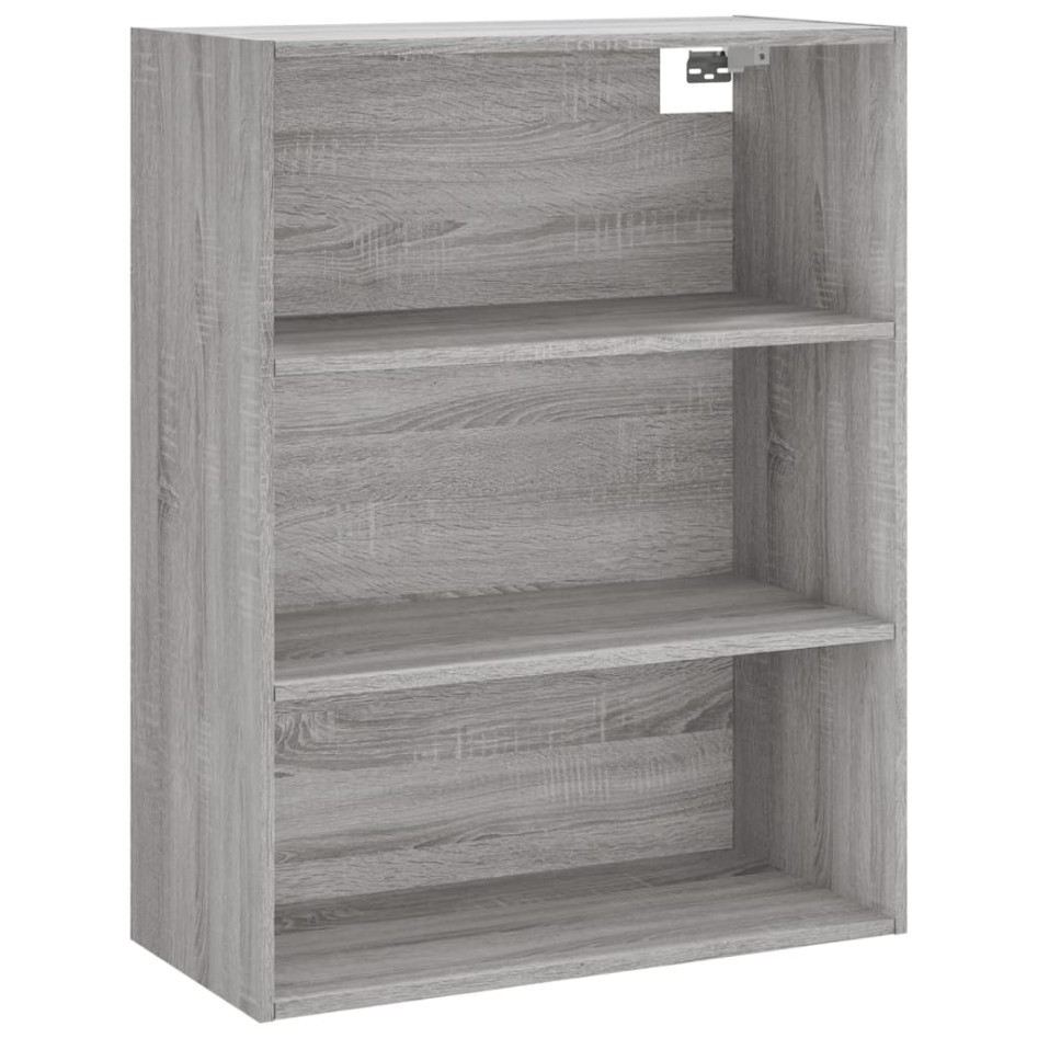 Aparador alto madera contrachapada gris sonoma 69,5x34x180