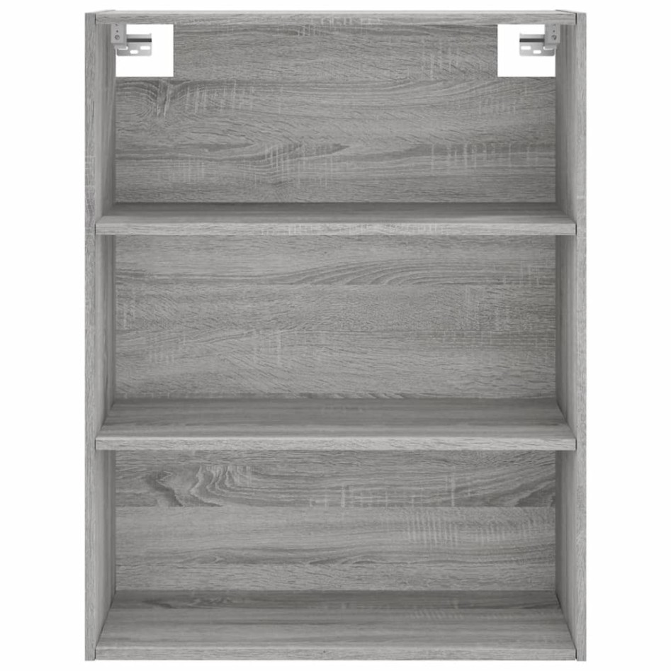 Aparador alto madera contrachapada gris sonoma 69,5x34x180