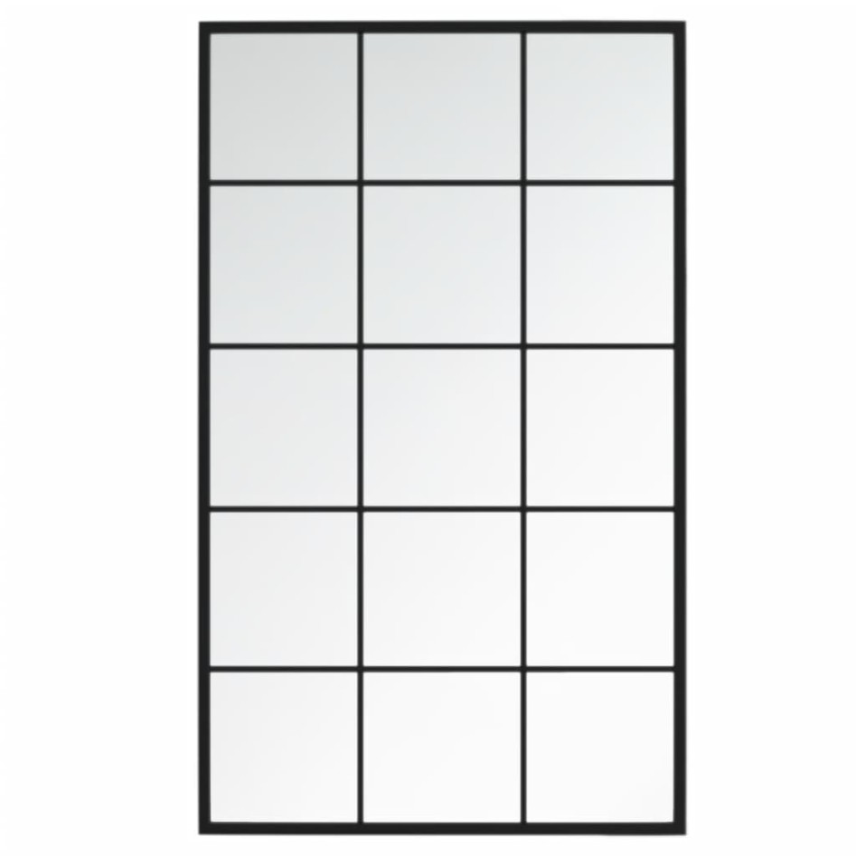 Espejos de pared 2 uds metal negro 100x60