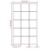 Espejos de pared 2 uds metal negro 100x60