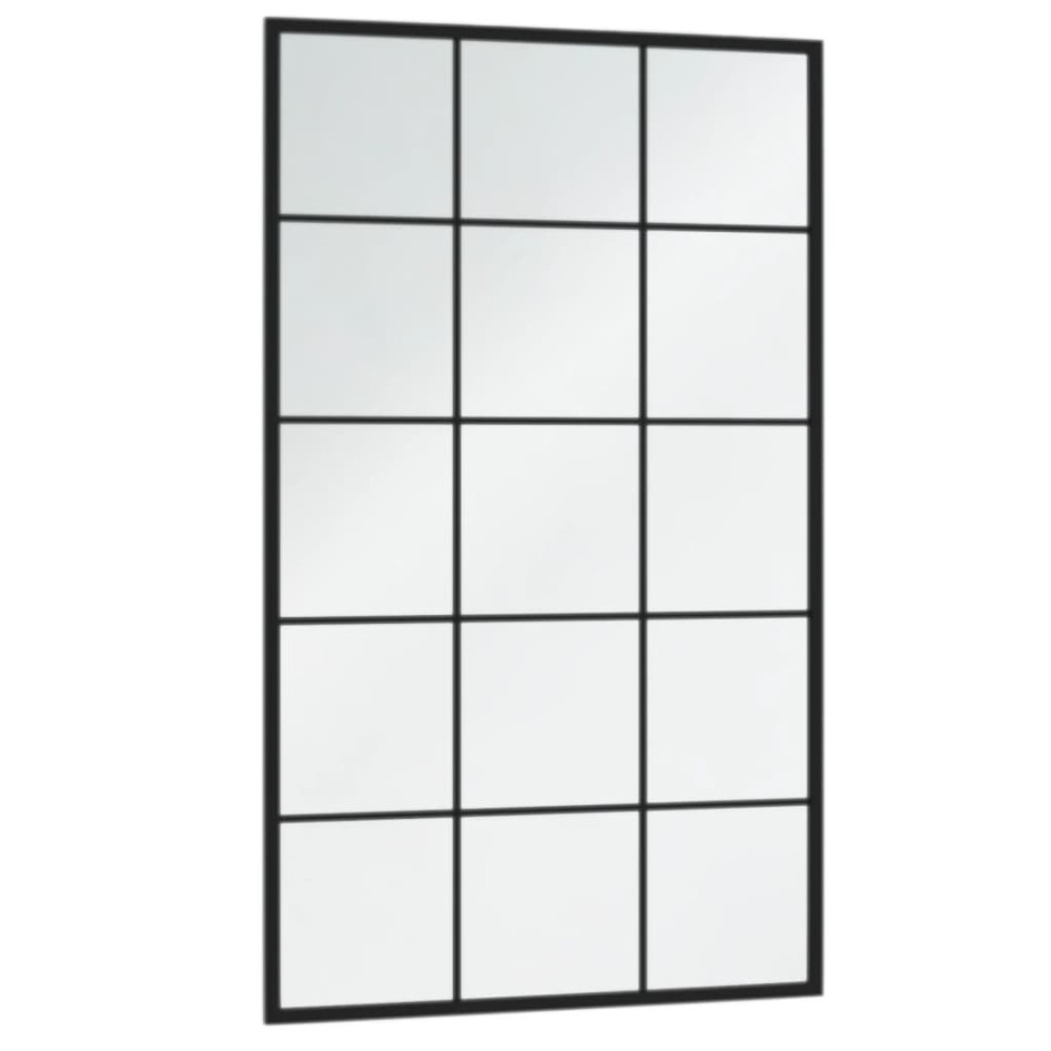 Espejos de pared 4 uds metal negro 100x60