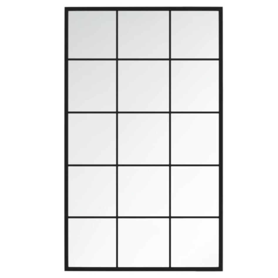 Espejos de pared 4 uds metal negro 100x60