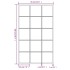 Espejos de pared 4 uds metal negro 100x60