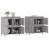 Aparadores 2 piezas madera contrachapada gris